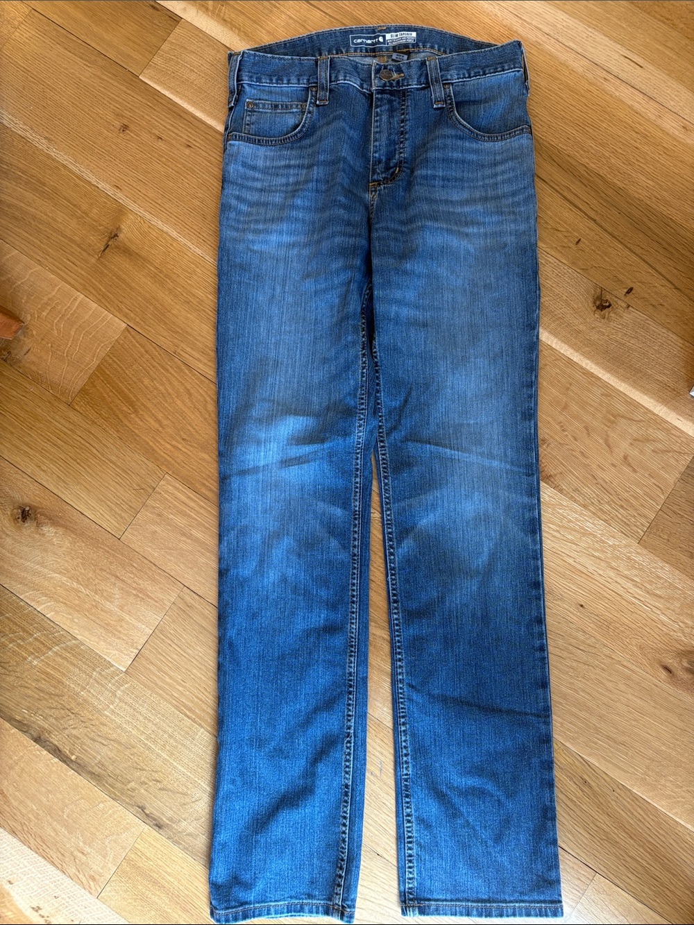 Carhartt Men’s Blue Straight-Leg Jeans